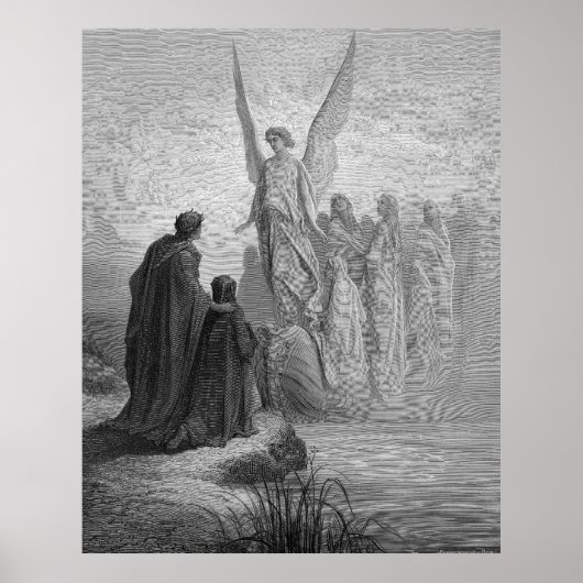 Gustave Dore Engraving Dante Purgatory Illustratio Poster (Voorkant)