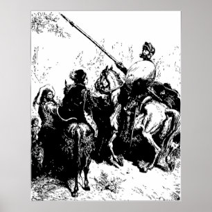 Gustave Dore Engraving Don Quichot Illustratie Poster