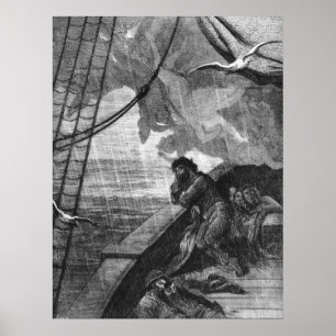 Gustave Dore Engraving Rime of the Ancient Mariner Poster