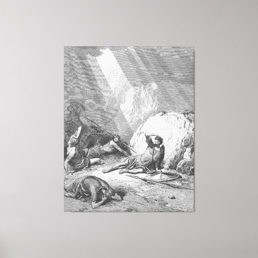 Gustave Doré - Handelingen 9 De Bekering van Saulu Canvas Afdruk (Voorkant)
