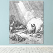 Gustave Doré - Handelingen 9 De Bekering van Saulu Canvas Afdruk (Insitu (Houten vloer))