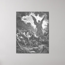 Gustave Doré - Het leger van Sennacherib wordt ver Canvas Afdruk