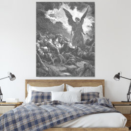 Gustave Doré - Het leger van Sennacherib wordt ver Canvas Afdruk