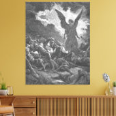 Gustave Doré - Het leger van Sennacherib wordt ver Canvas Afdruk (Insitu (Woonkamer))