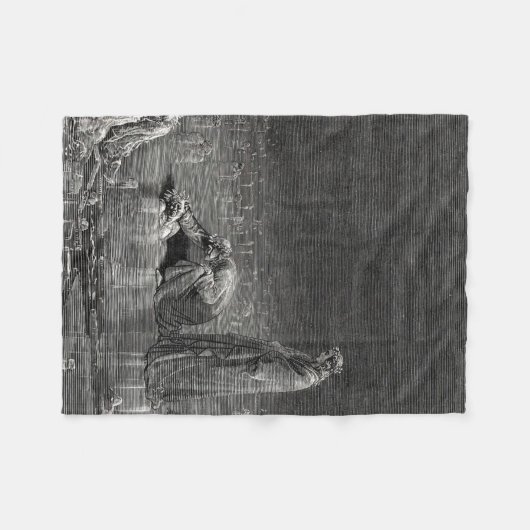 Gustave Dore Inferno Fleece Deken (Voorkant (Horizontaal))