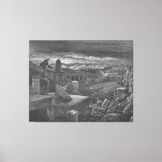 Gustave Doré - Isaiah's Vision of the Destruction  Canvas Afdruk (Voorkant)