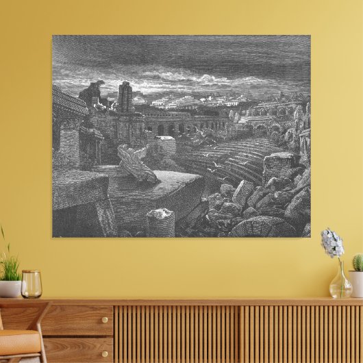 Gustave Doré - Isaiah's Vision of the Destruction  Canvas Afdruk (Insitu (Woonkamer))