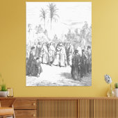 Gustave Doré - Jacob en Esau ontmoeten Canvas Afdruk (Insitu (Woonkamer))
