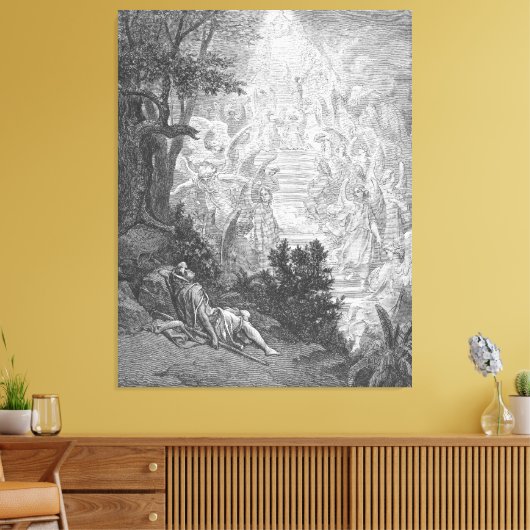 Gustave Doré - Jacob's Dream Canvas Afdruk (Insitu (Woonkamer))