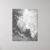 Gustave Doré - Jakobs droom Canvas Afdruk (Voorkant)