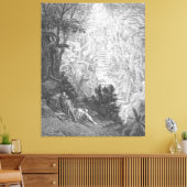 Gustave Doré - Jakobs droom Canvas Afdruk (Insitu (Woonkamer))