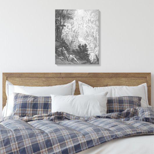 Gustave Doré - Jakobs droom Canvas Afdruk (Insitu (Slaapkamer))