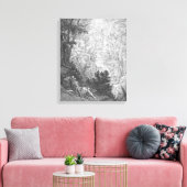 Gustave Doré - Jakobs droom Canvas Afdruk (Insitu (Woonkamer))