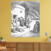 Gustave Doré - Job Hears of His Misfortunes Canvas Afdruk (Insitu (Woonkamer))