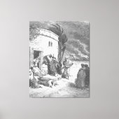 Gustave Doré - Job Hears of His Misfortunes Canvas Afdruk (Voorkant)