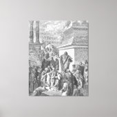 Gustave Doré - Jona predikt de Ninevieten Canvas Afdruk (Voorkant)