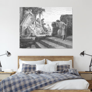Gustave Doré - Lucas 15A De Verloren Zoon Keert Te Canvas Afdruk