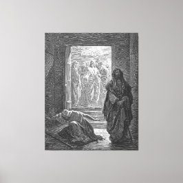 Gustave Doré - Lucas 18 De Farizeeër en de Tollena Canvas Afdruk