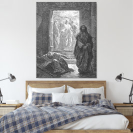Gustave Doré - Lucas 18 De Farizeeër en de Tollena Canvas Afdruk