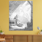 Gustave Doré - Lucas 1 - De Aankondiging Canvas Afdruk (Insitu (Woonkamer))