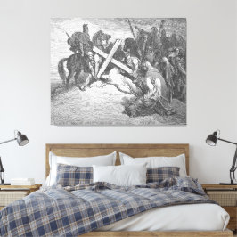 Gustave Doré - Lucas 23A Jezus arriveert bij Calva Canvas Afdruk
