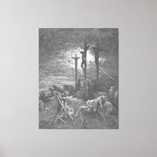 Gustave Doré - Lucas 23C Duisternis bij de Kruisig Canvas Afdruk (Voorkant)