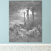 Gustave Doré - Lucas 23C Duisternis bij de Kruisig Canvas Afdruk (Insitu (Houten vloer))