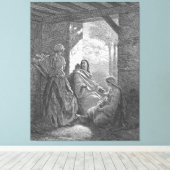 Gustave Doré - Luke 10C Jesus at the House of Mart Canvas Afdruk (Insitu (Houten vloer))