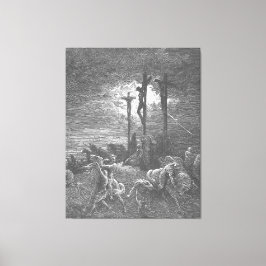 Gustave Doré - Luke 23C Darkness at the Crucifixio Canvas Afdruk