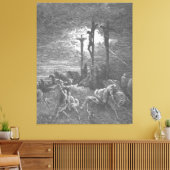 Gustave Doré - Luke 23C Darkness at the Crucifixio Canvas Afdruk (Insitu (Woonkamer))