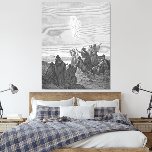Gustave Doré - Luke 24B Jesus Ascends to Heaven Canvas Afdruk (Insitu (Slaapkamer))