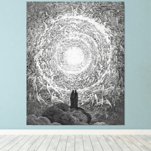 Gustave Doré - Machine Colourised Paradiso Canvas Afdruk (Insitu (Houten vloer))