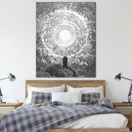 Gustave Doré - Machine ingekleurde Paradiso Canvas Afdruk