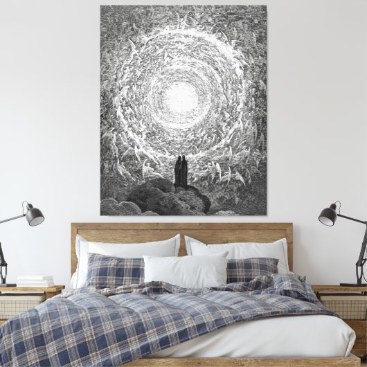 Gustave Doré - Machine ingekleurde Paradiso Canvas Afdruk (Insitu (Slaapkamer))