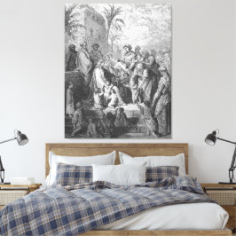 Gustave Doré - Marcus 10 Jezus zegent de kleinen Canvas Afdruk