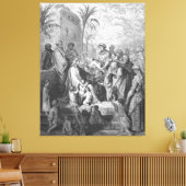 Gustave Doré - Marcus 10 Jezus zegent de kleinen Canvas Afdruk (Insitu (Woonkamer))