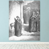 Gustave Doré - Marcus 12 De Scherf der Weduwe Canvas Afdruk (Insitu (Houten vloer))