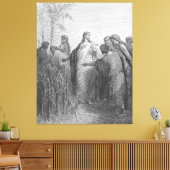 Gustave Doré - Marcus 2 De discipelen plukken graa Canvas Afdruk (Insitu (Woonkamer))