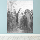 Gustave Doré - Marcus 2 De discipelen plukken graa Canvas Afdruk (Insitu (Houten vloer))