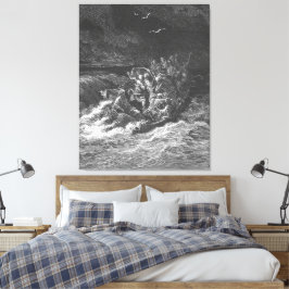 Gustave Doré - Marcus 4 Jezus kalmeert de storm op Canvas Afdruk