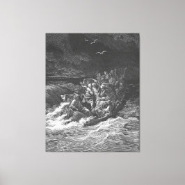 Gustave Doré - Marcus 4 Jezus kalmeert de storm op Canvas Afdruk
