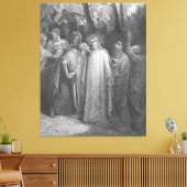 Gustave Doré - Mark 14 Judas Betrays Jesus Canvas Afdruk (Insitu (Woonkamer))