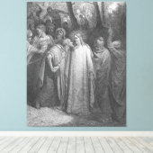 Gustave Doré - Mark 14 Judas Betrays Jesus Canvas Afdruk (Insitu (Houten vloer))