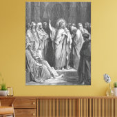 Gustave Doré - Mark 1B Jesus Preaches in the Synag Canvas Afdruk (Insitu (Woonkamer))