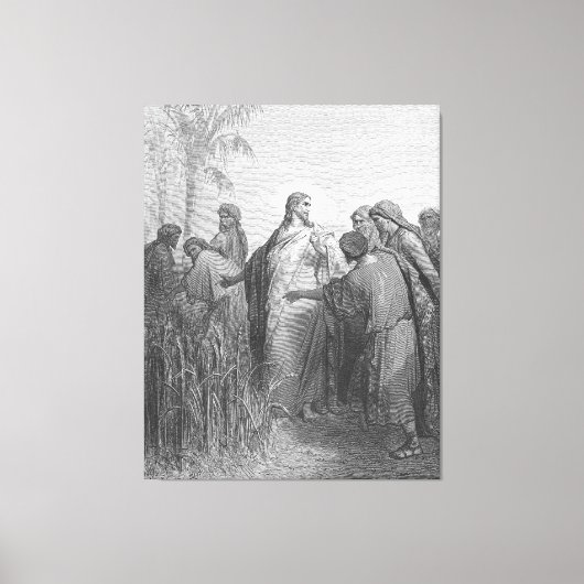 Gustave Doré - Mark 2 The Disciples Pluck Grain on Canvas Afdruk (Voorkant)