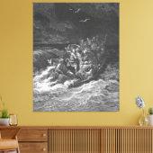 Gustave Doré - Mark 4 Jesus Calms the Storm at Sea Canvas Afdruk (Insitu (Woonkamer))