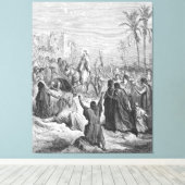 Gustave Doré - Matt 21 Jesus Enters Into Jerusalem Canvas Afdruk (Insitu (Houten vloer))