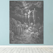 Gustave Doré - Matt 27C The Crucifixion of Jesus  Canvas Afdruk (Insitu (Houten vloer))