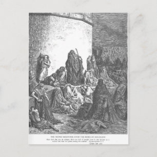 Gustave Dore: Mensen rouwen Briefkaart