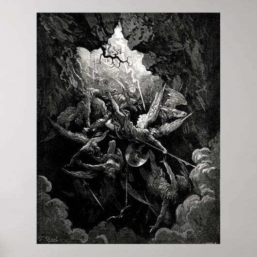 Gustave Doré Milton's Paradise Lost Hell Engraving Poster (Voorkant)